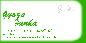 gyozo hunka business card